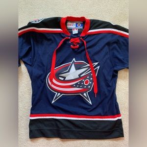Vintage Columbus Bluejackets Hockey Jersey Size Adult Small